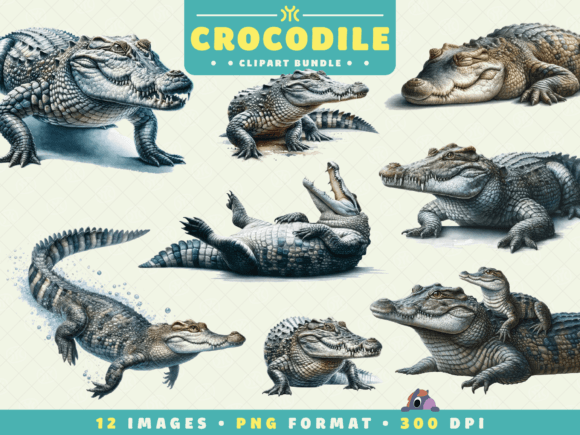 Download Watercolor Crocodile Clipart - Crocodile Collection