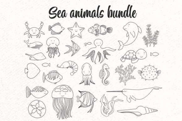 Download Sea Animals Bundle Svg, Sea Animal Svg - Svg Collection