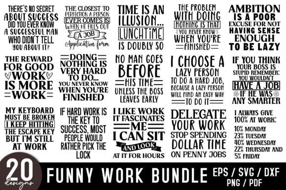 Download Funny Work SVG Bundle,Funny Quote Bundle - Svg Collection