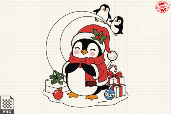 Download Dressed for Christmas Baby Penguin PNG - Premium Resources