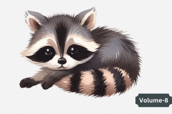Download Cute Watercolor Raccoon Clipart PNG - Raccoon clipart Collection