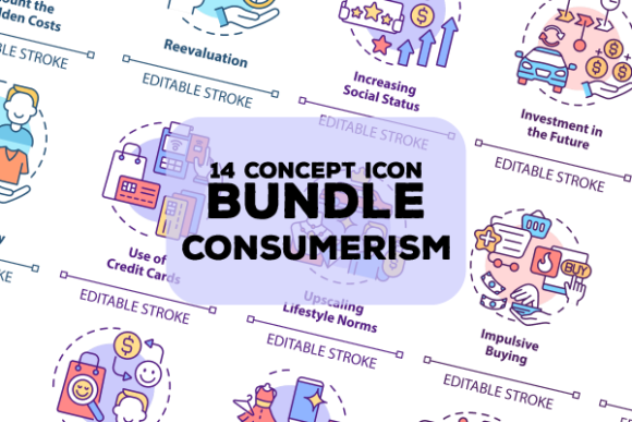 Download Consumerism Concept Icons Bundle - Concept Collection