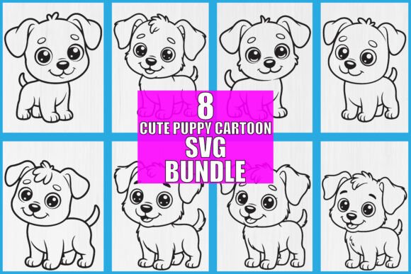 Download Cute Puppy Cartoon Svg Bundle - Svg Collection