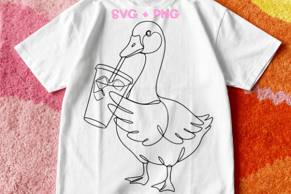 Download Iced Coffee Goose SVG PNG, Silly Goose - Svg Collection
