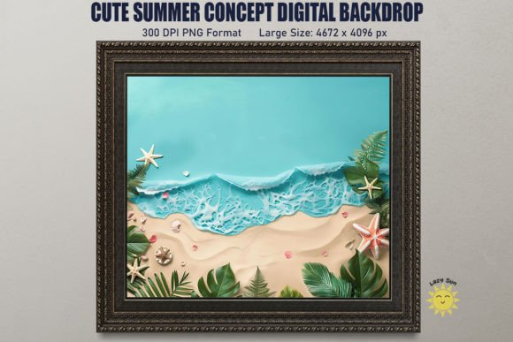 Download Cute Summer Concept Digital Backdrop - Concept Collection