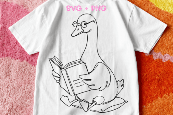 Download Bookworm Goose SVG PNG, Silly Goose Read - Svg Collection