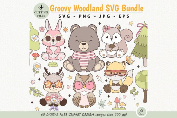 Download Groovy Woodland Animals SVG - Svg Collection