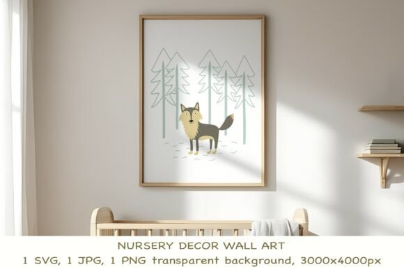 Download Woodland Wolf Forest Nursery Art SVG PNG - Svg Collection