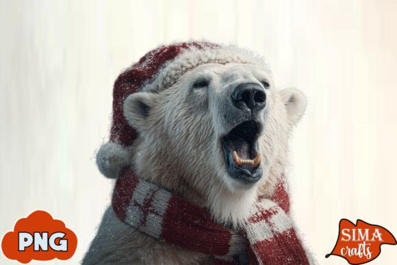 Download Christmas Animals Celebrating Polar Bear - Premium Resources