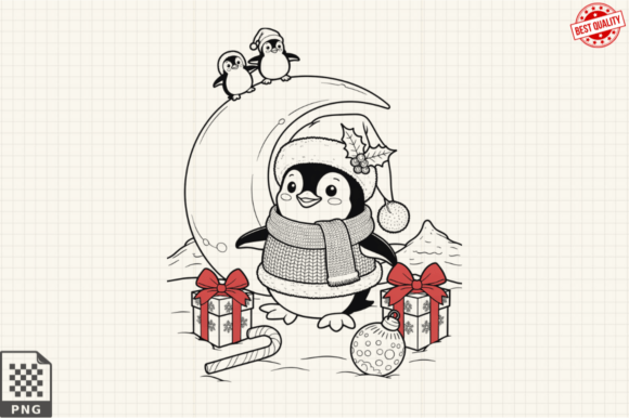 Download Dressed for Christmas Baby Penguin PNG - Baby penguin png Collection