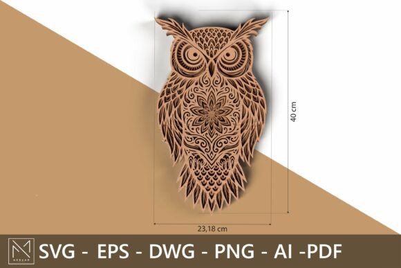 Download Mandala Owl SVG – 3D Laser Cut Art - Svg Collection
