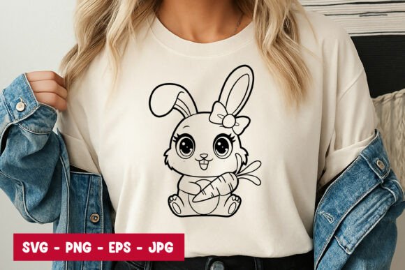 Download Cute Baby Bunny Cartoon Animal SVG PNG - Svg Collection