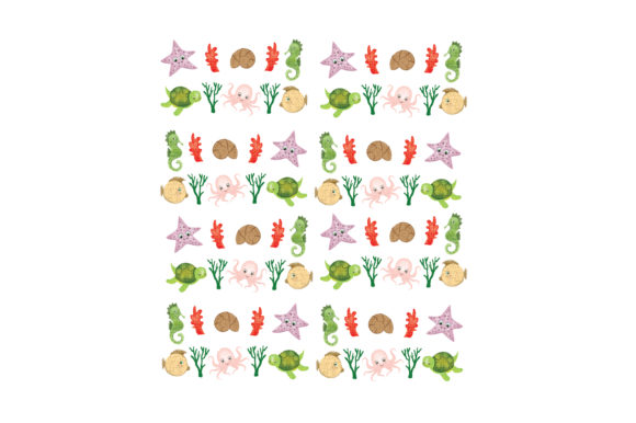 Download Watercolor Sea Animals Pattern - Sea animals pattern Collection