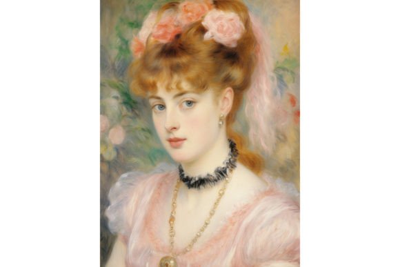 Download Impressionism Girl Portrait, Pink Pastel - Impressionism Collection