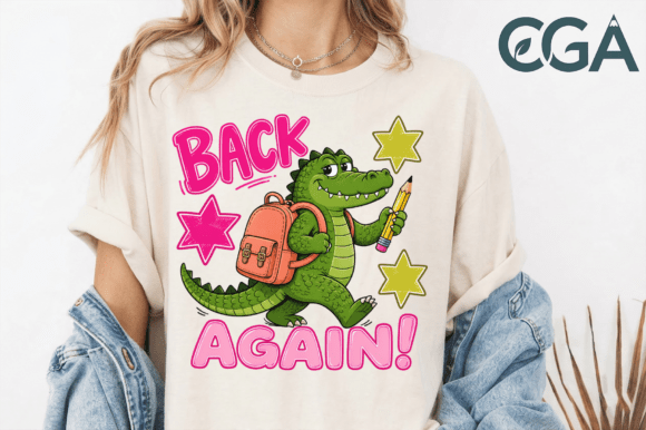 Download Back to School Crocodile Clipart PNG - Crocodile Collection