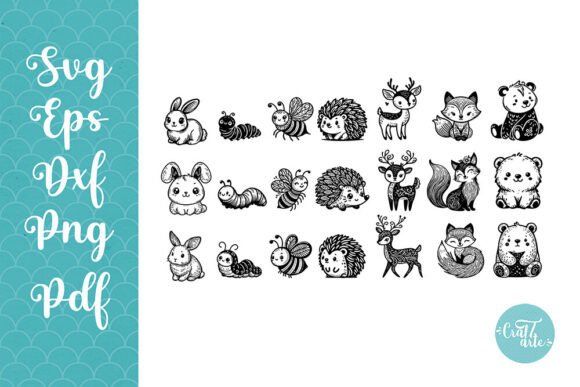 Download Woodland Animals SVG PNG Doodle Bundle - Svg Collection