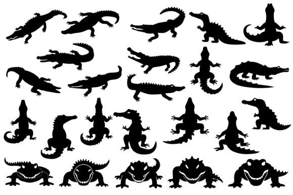 Download Crocodile Silhouette SVG - Crocodile Collection