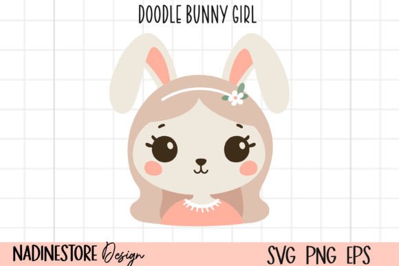 Download Doodle Bunny Girl SVG, EPS, PNG. - Svg Collection