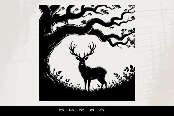 Download Deer Forest Silhouette SVG - Svg Collection
