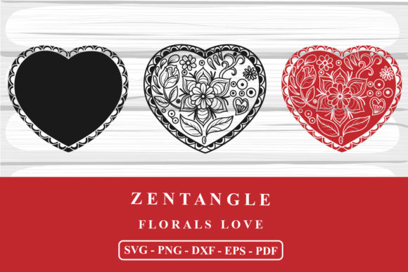 Download Florals Love Zentangle SVG Cutting Files - Svg Collection
