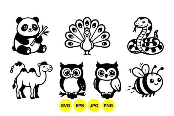 Download Cute Cartoon Animal SVG Clipart - Svg Collection