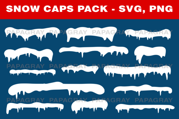 Download Snow Caps SVG Vector Pack - 15 Designs - Svg Collection