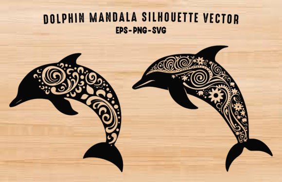 Download Dolphin Mandala SVG Clipart Silhouette - Svg Collection