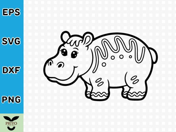 Download Gingerbread Hippo SVG - Svg Collection