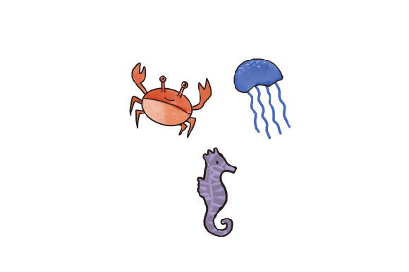 Download Watercolor Sea Animals Pattern - Sea animals pattern Collection